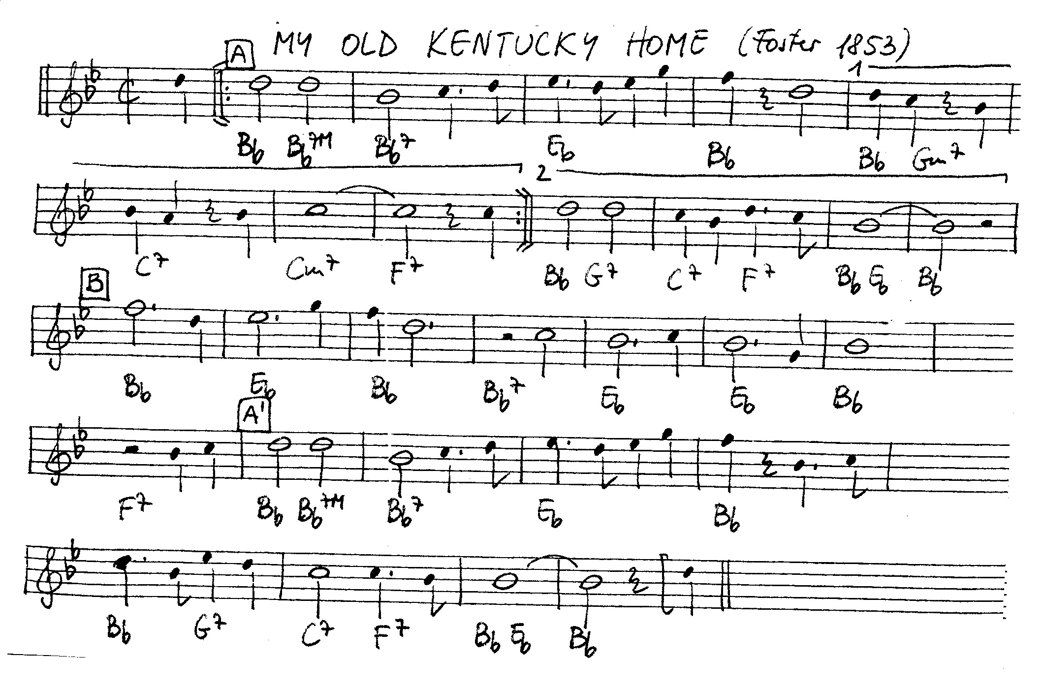 my old kentucky home leadsheet – book us for your next 20s or gatsby event